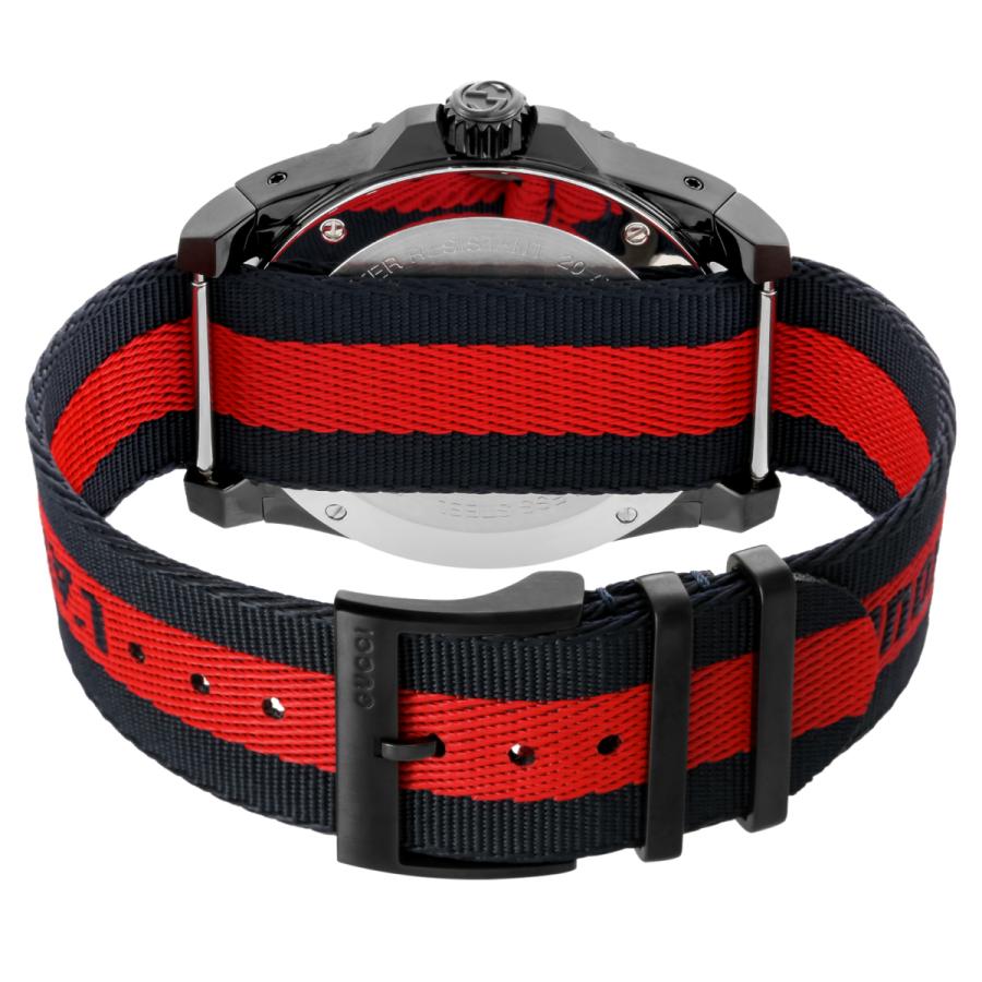 グッチ GUCCI 腕時計 メンズ YA136214 クォーツ ネイビー レッド