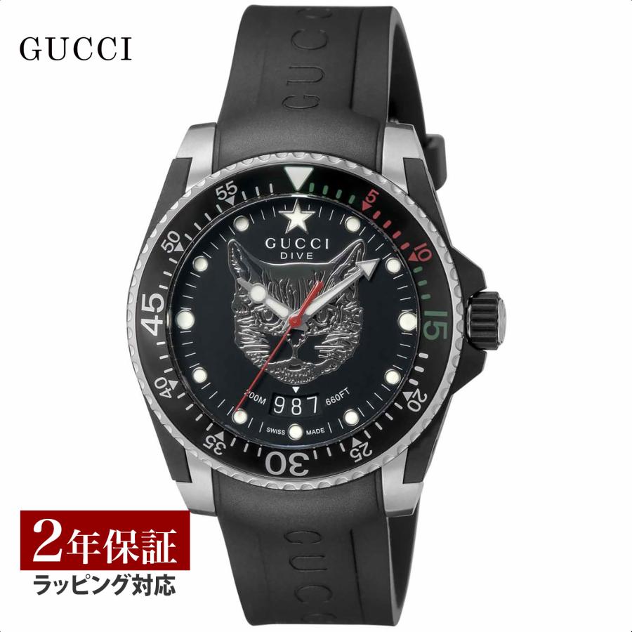 GUCCI（グッチ） メンズ 時計 DIVE ダイブ クォーツ ブラック YA136320
