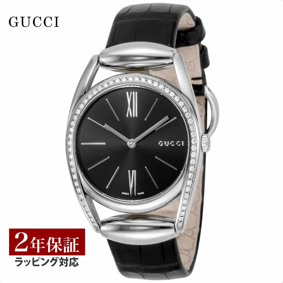 GUCCI グッチ HORSEBIT ホースビット クォーツ レディース ブラック