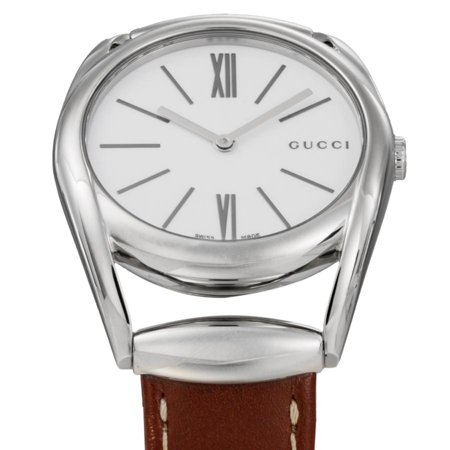 グッチ GUCCI レディース 時計 HORSEBIT ホースビット クォーツ ホワイト YA140402 時計 腕時計 ブランド 爆買の画像