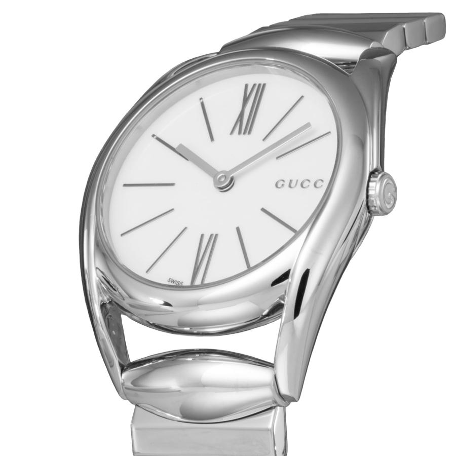 グッチ GUCCI レディース 時計 HORSEBIT ホースビット クォーツ ホワイト YA140505 爆買の画像