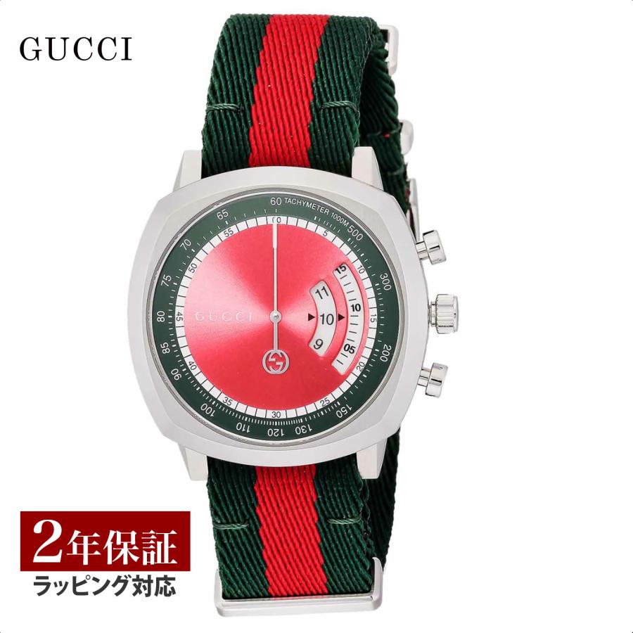 GUCCI グッチ メンズ 時計 GRIP グリップ クォーツ レッド