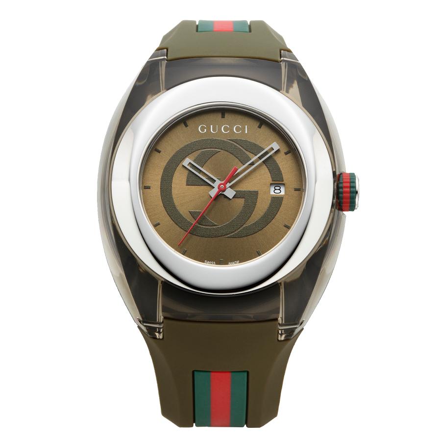 【OUTLET】グッチ GUCCI メンズ 時計 SYNC シンク クォーツ グリーン YA137106 時計 腕時計 【箱/保証書ナシ 当店保証2年】 爆買の画像