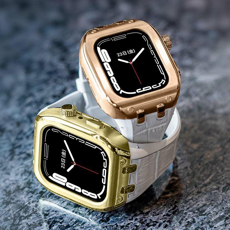 アップル ウォッチ カバー Apple Watch ケース 9!8!7対応 ハンブルリッチ IPcoating WBB0289-005 41mm メンズ レディース ユニセックスの画像