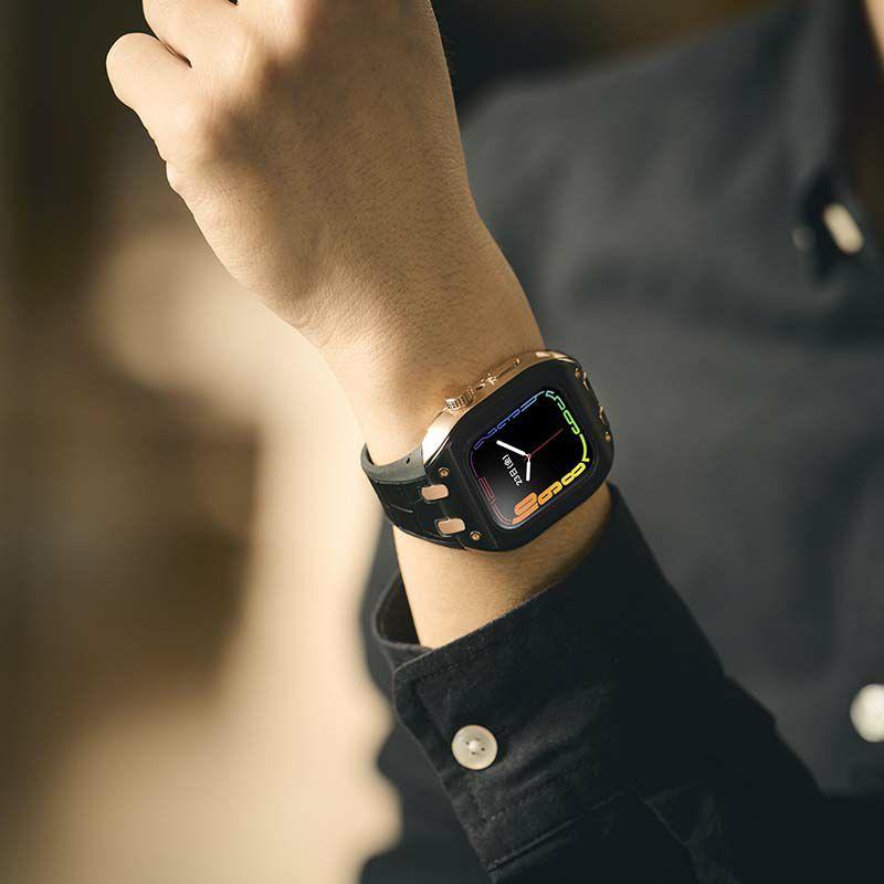 アップル ウォッチ カバー Apple Watch ケース 9!8!7対応 ハンブルリッチ IPcoating WBB0289-009 41mm メンズ レディース ユニセックスの画像