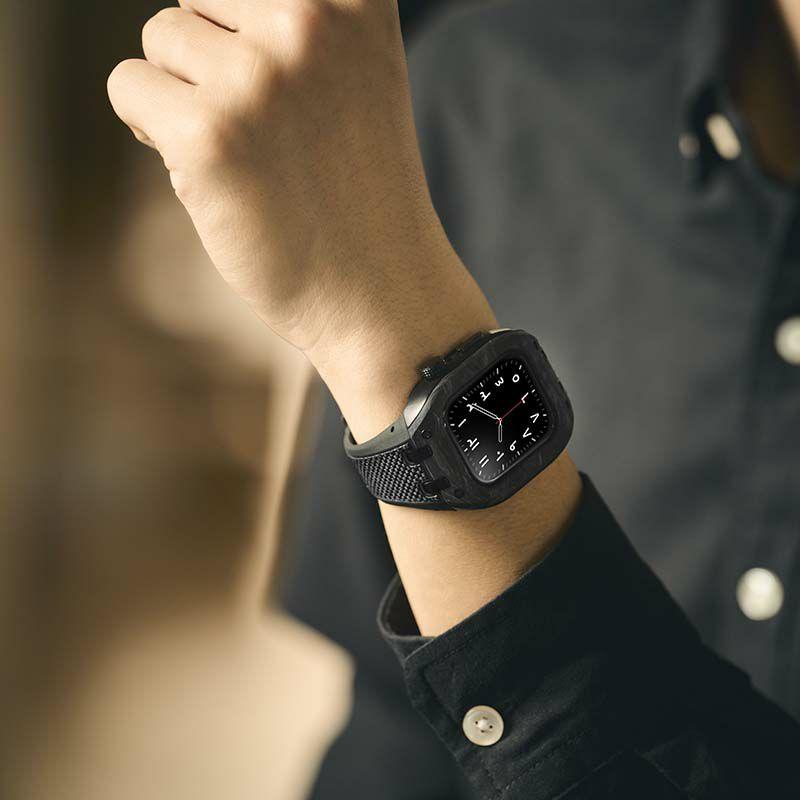 アップル ウォッチ カバー Apple Watch ケース 9!8!7対応 ハンブルリッチ CARBON WBB0289-015 41mm メンズ レディース ユニセックスの画像