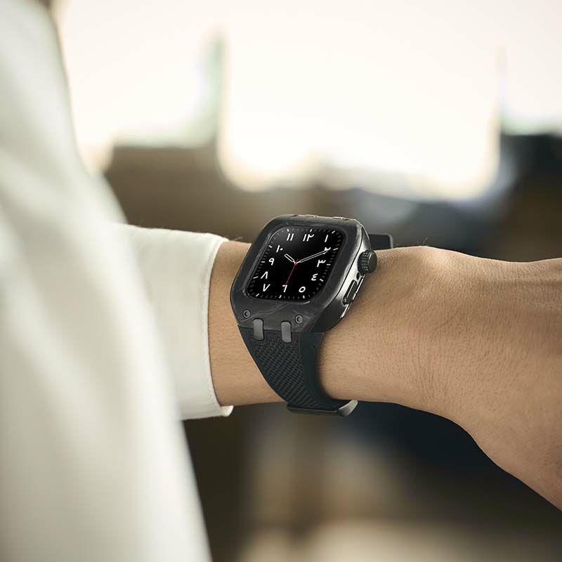 アップル ウォッチ カバー Apple Watch ケース 9!8!7対応 ハンブルリッチ CARBON WBB0289-015 41mm メンズ レディース ユニセックスの画像