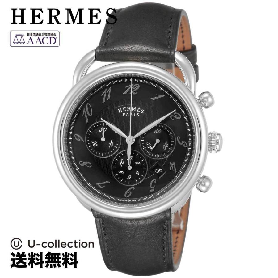 HERMES エルメス メンズ 時計 アルソークロノ 自動巻 ブラック HERMES エルメス メンズ 時計 アルソークロノ 自動巻 ブラック