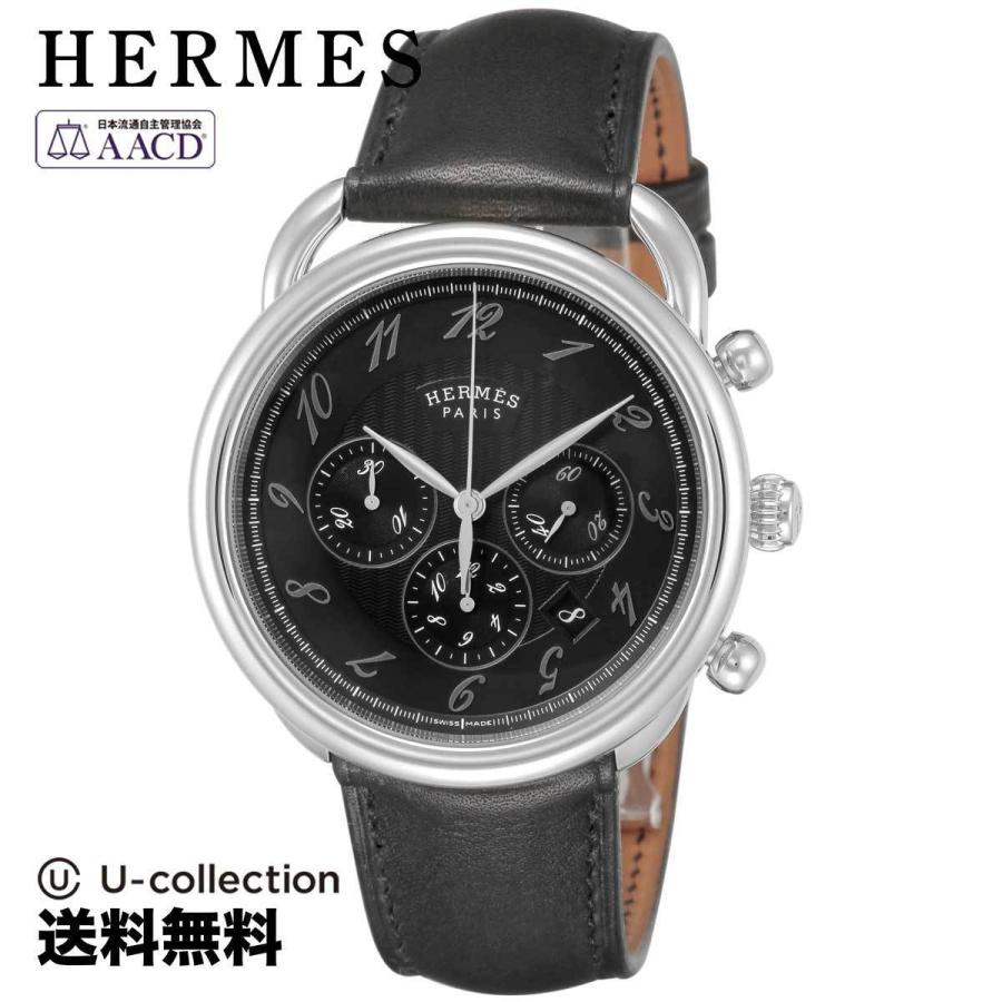 【ポイント５倍！】エルメス HERMES メンズ 時計 アルソークロノ 自動巻 ブラック AR4.910.330/VBN 時計 腕時計 高級腕時計 ブランド 【ローン金利無料】｜u-stream-watch