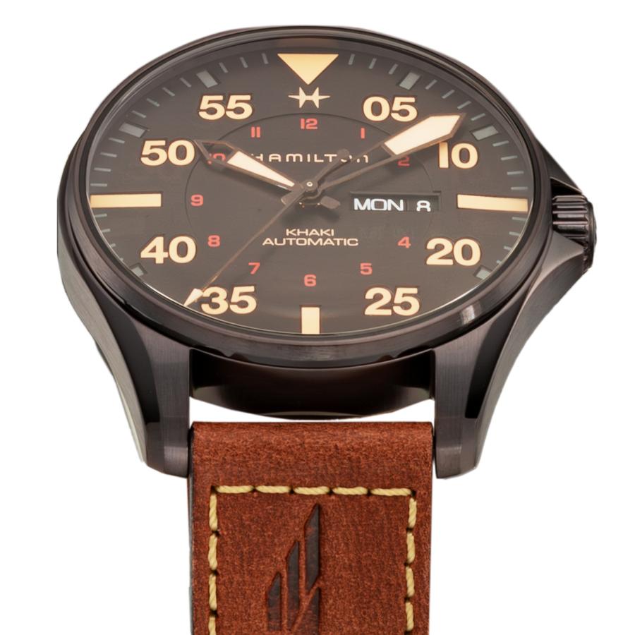 ハミルトン HAMILTON メンズ 時計 KHAKI AVIATION カーキ アビエーション 自動巻 ブラック H64705531 爆買の画像