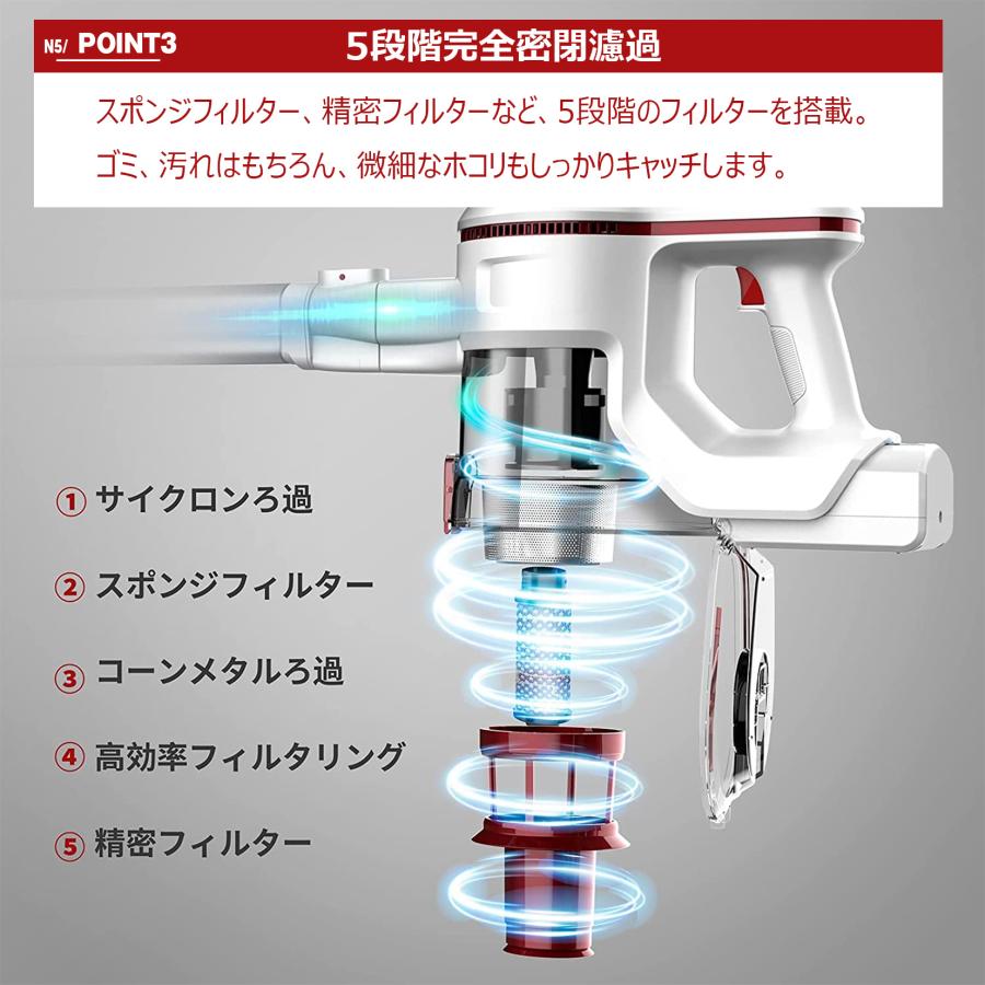 限定SALE】 最新サイクロン式スティック掃除機 INSE インセ N5