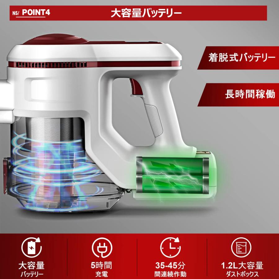 限定SALE】 最新サイクロン式スティック掃除機 INSE インセ N5
