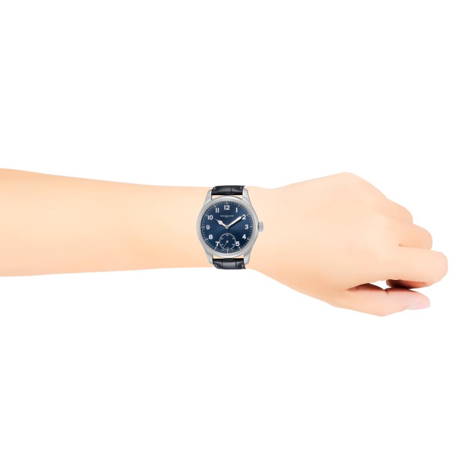 Montblanc モンブラン 1858 手巻き メンズ ブルー 113702 時計 腕時計 高級腕時計 ブランド｜u-stream-watch｜02