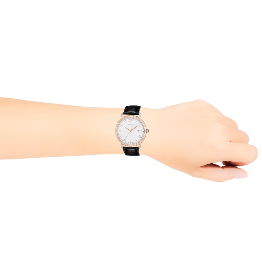 【OUTLET】 モンブラン Montblanc メンズ 時計 TRADITION トラディション 自動巻 シルバー 114336 【箱無し】 爆買の画像