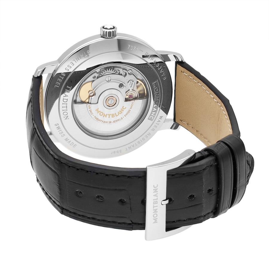 【OUTLET】 モンブラン Montblanc メンズ 時計 TRADITION トラディション 自動巻 シルバー 114336 【箱無し】 爆買の画像