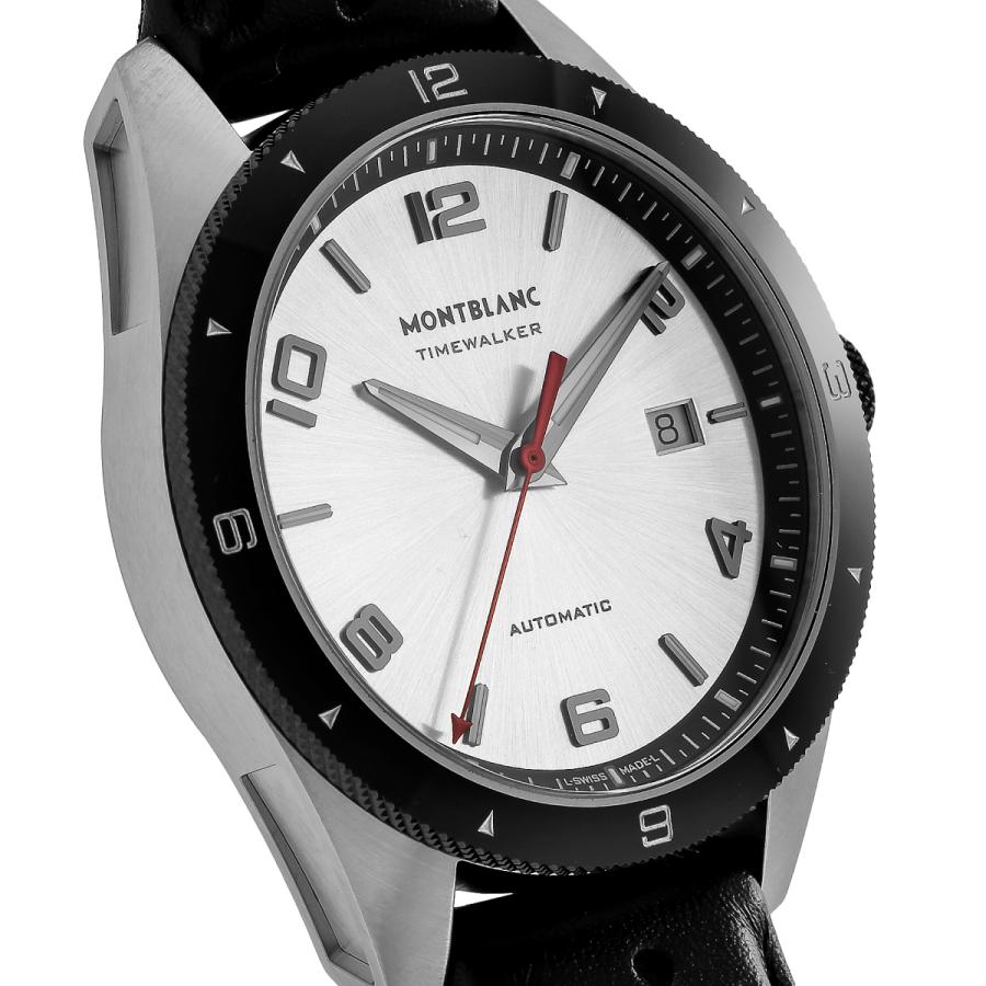 【OUTLET】 モンブラン Montblanc メンズ 時計 TIME WALKER タイムウォーカー 自動巻 シルバー 116058 時計 【箱無し】 爆買の画像