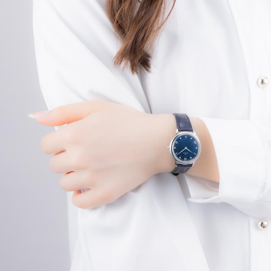 中村オメガ OMEGA De Ville 腕時計 TO.1531 De Ville Trésor 40 mm, ステンレススティール レザーストラップ