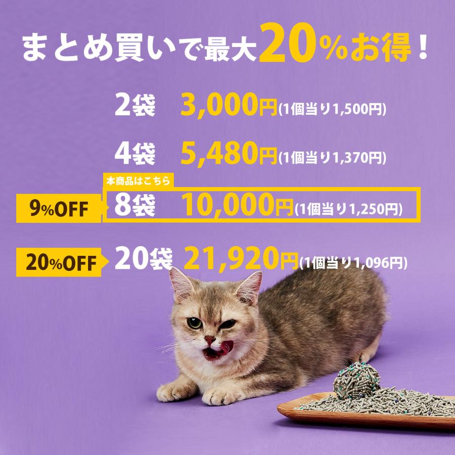 【セット割max8％】 PETKIT ペットキット 猫砂 8袋 自動洗浄トイレ ( p9902 p9902bac ) 専用 交換用 petkit 猫 ペット用 ねこの画像