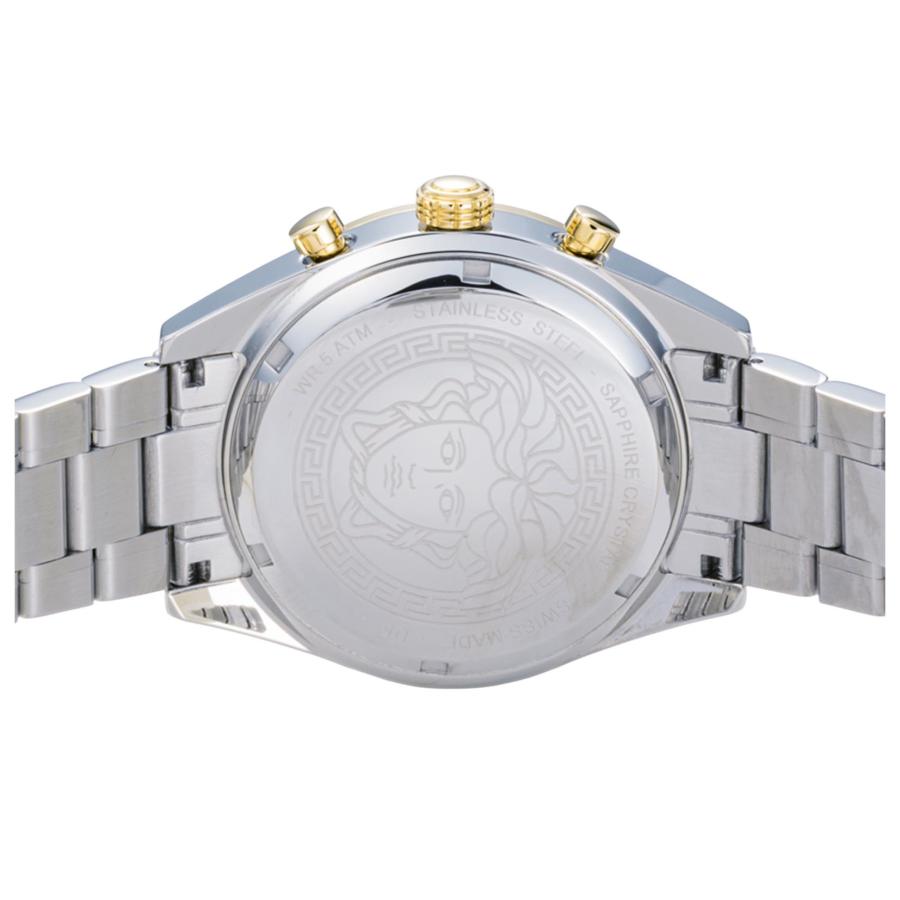 VERSACE ヴェルサーチェ V-CODE CHRONO クォーツ メンズ シルバー VE0CA0224 腕時計 高級 爆買の画像