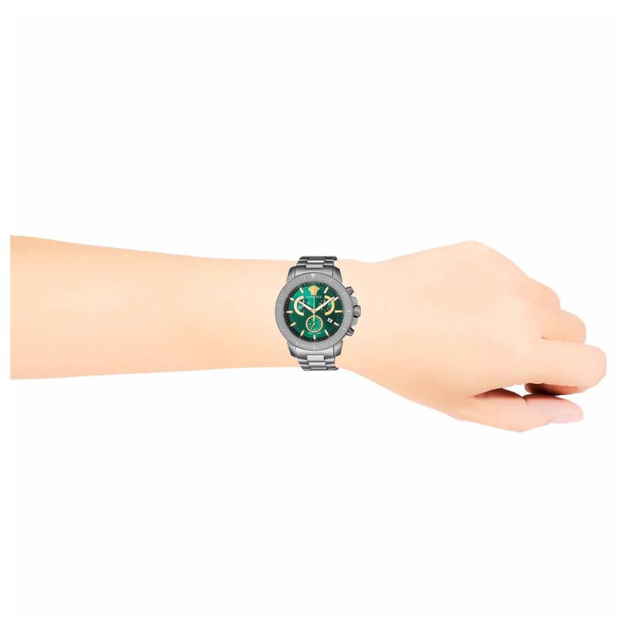 VERSACE ヴェルサーチェ NEW CHRONO クォーツ メンズ グリーン VE2E00821 時計 腕時計 高級腕時計 ブランドの画像