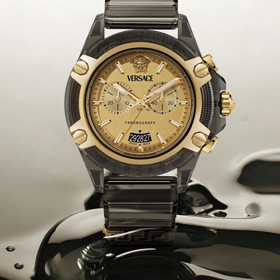 VERSACE ヴェルサーチェ ICON ACTIVE クォーツ メンズ ゴールド VE8P01025 腕時計 高級 爆買の画像