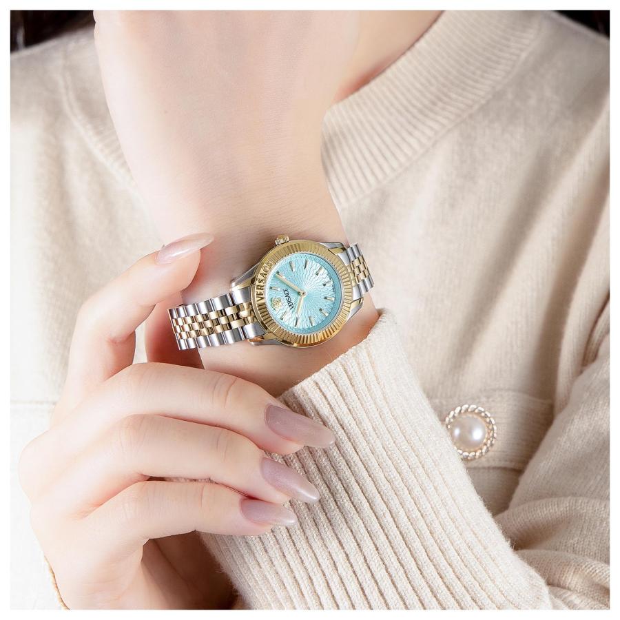VERSACE ヴェルサーチェ GRECA TIME LADY クォーツ レディース ライトブルー VE9CA1025 腕時計 高級 爆買の画像