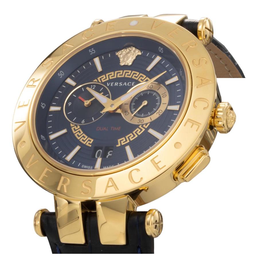 VERSACE ヴェルサーチェ DUAL TIME クォーツ メンズ ブルー VEBV00219 腕時計 高級 爆買の画像