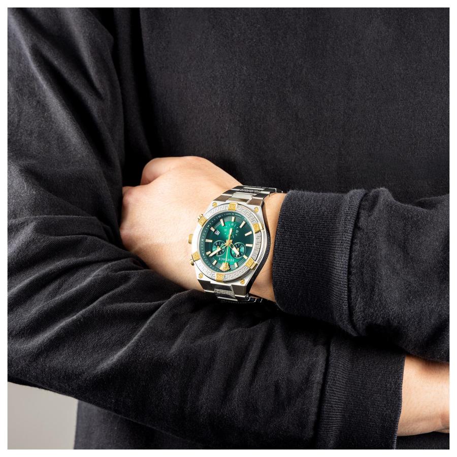 VERSACE ヴェルサーチェ SPORTY GRECA クォーツ メンズ グリーン VESO01524 腕時計 高級 爆買の画像