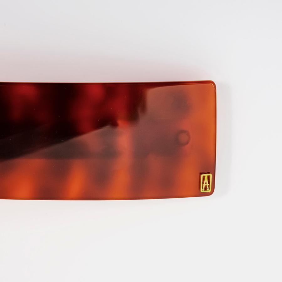 ✨ハリックァ✨天然石オレンジアベンチュリン　ヘアアクセサリー　フランス製バレッタ ✨ハリックァ✨天然石オレンジアベンチュリン ヘアアクセサリー