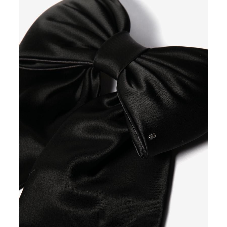 ★ALEXANDRE DE PARIS★ バレッタ リボン ストーン ブラック バレッタ (8 cm)｜ALEXANDRE DE PARIS（アレクサンドル ドゥ パリ）