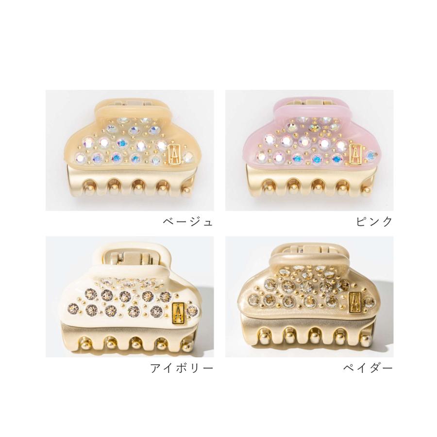 美品 アレキサンドル ドゥ パリ ヘアクリップ シャンデリア 白ベージュ 髪留め ALEXANDRE DE PARIS（アレクサンドル ドゥ パリ） ALEXANDRE DE PARIS