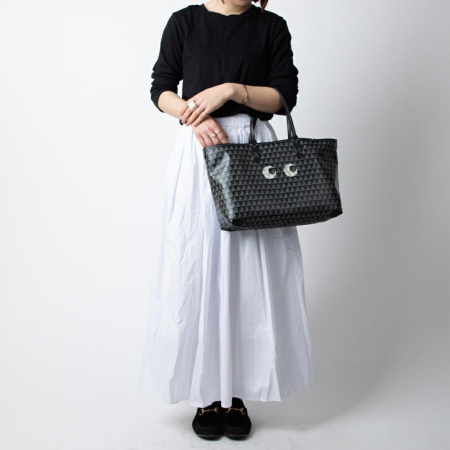 アニヤ I AM A Plastic Bag カーフ レザー トートバッグ 黒 アニヤ I AM A Plastic Bag カーフ レザー トートバッグ 黒