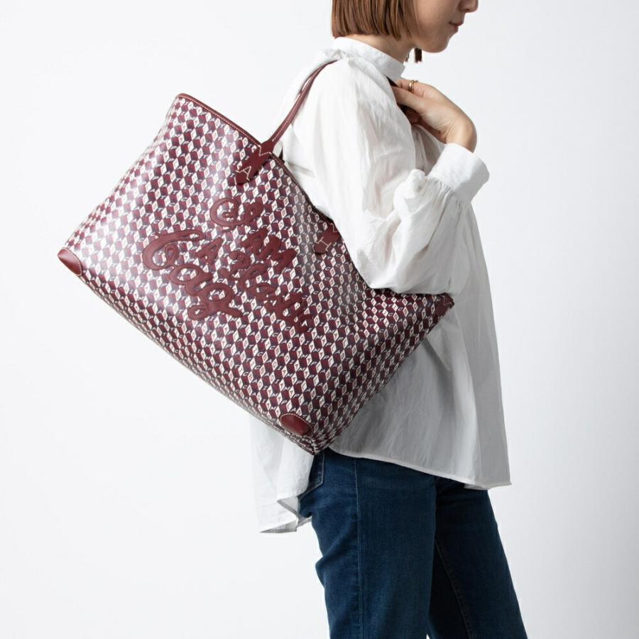【美品】アニヤハインドマーチ 幾何学 総柄 肩掛け トートバッグ ANYA HINDMARCH（アニヤ・ハインドマーチ） アニヤ ハインドマーチ