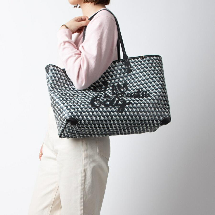 【美品】アニヤハインドマーチ 幾何学 総柄 肩掛け トートバッグ ANYA HINDMARCH（アニヤ・ハインドマーチ） アニヤ ハインドマーチ