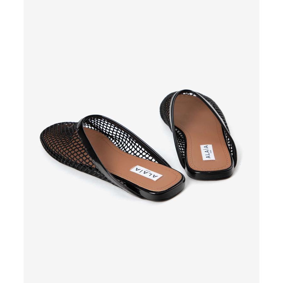 ALAIA（アライア） ALAIA MULES FLAT MULES in FISHNET フィッシュ