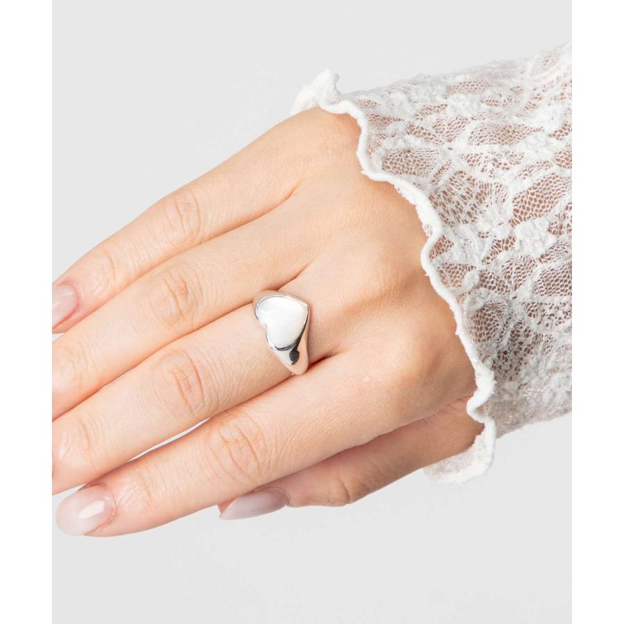 ANNIKA INEZ ハート型リング シルバー925 ANNIKA INEZ（アニカイネズ） ANNIKA INEZ Mother of pearl heart ring