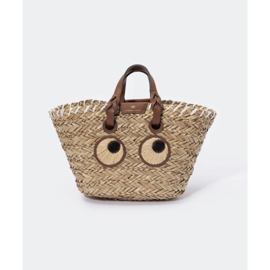 アニヤ ハインドマーチ ANYA HINDMARCH 5050925155120 ハンドバッグ Small Paper Eyes Basket レディース バッグ かごバッグ かご ナチュラル 刺繍 爆買 | ANYA HINDMARCH