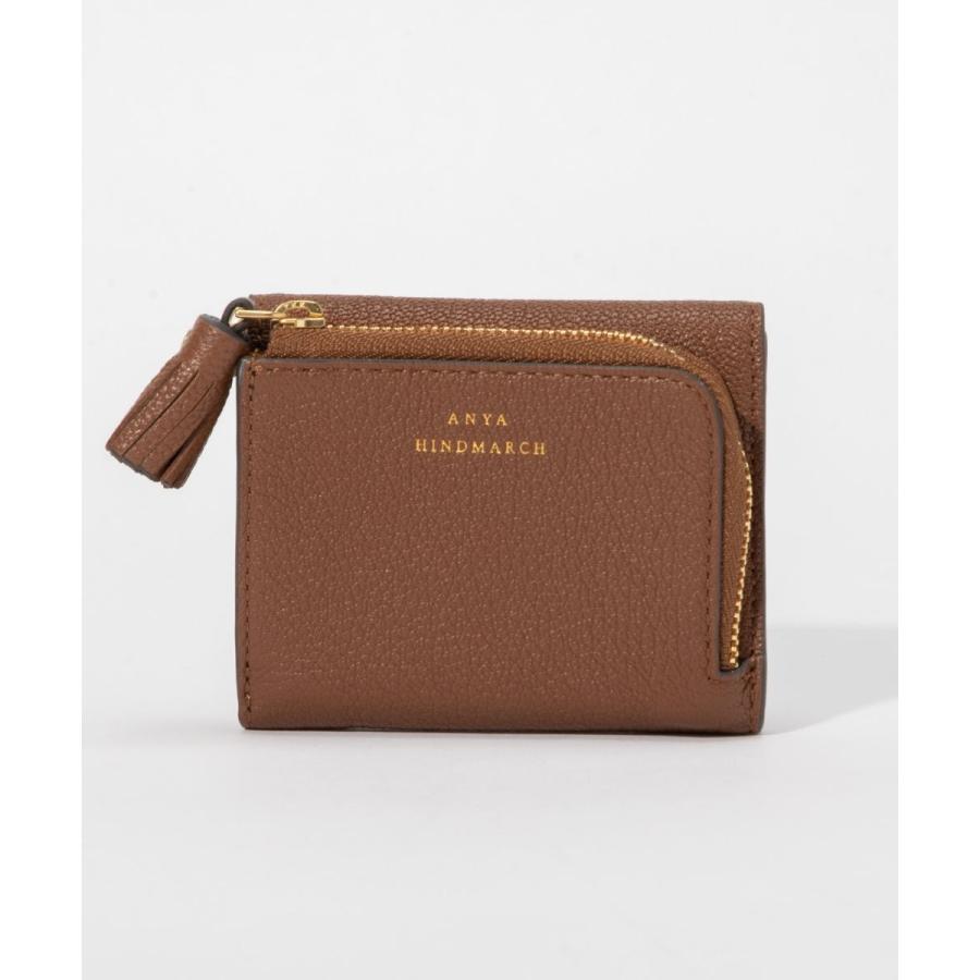 【新品未使用】アニヤハインドマーチ　ピーピングアイズ　タッセル 三つ折り財布 ANYA HINDMARCH EYES PEEPING SMALL DOUBLE ZIP WALLET アニヤハインド