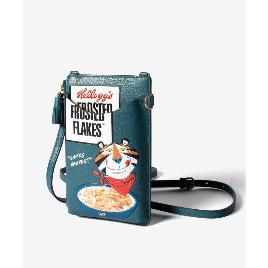 アニヤ ハインドマーチ ANYA HINDMARCH Anya Brands Zip Phone Pouch on Strap Frosted Flakes in Shiny Capra 5050925201971 爆買の画像