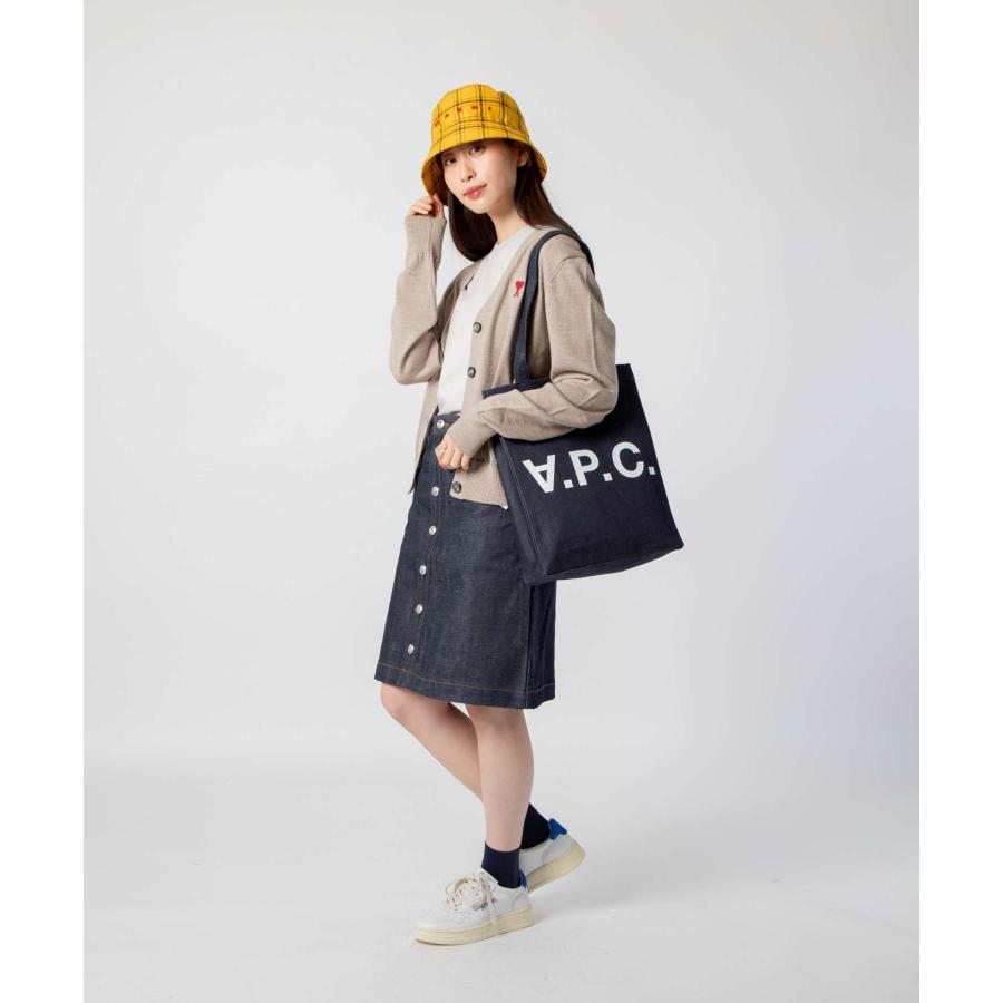 アーペーセー A.P.C トートバッグ COCSX M61445 メンズ レディース バック 手提げバッグ 肩掛け デニム カジュアル A4 軽量 シンプル コットン ブランドロゴ｜u-stream｜05