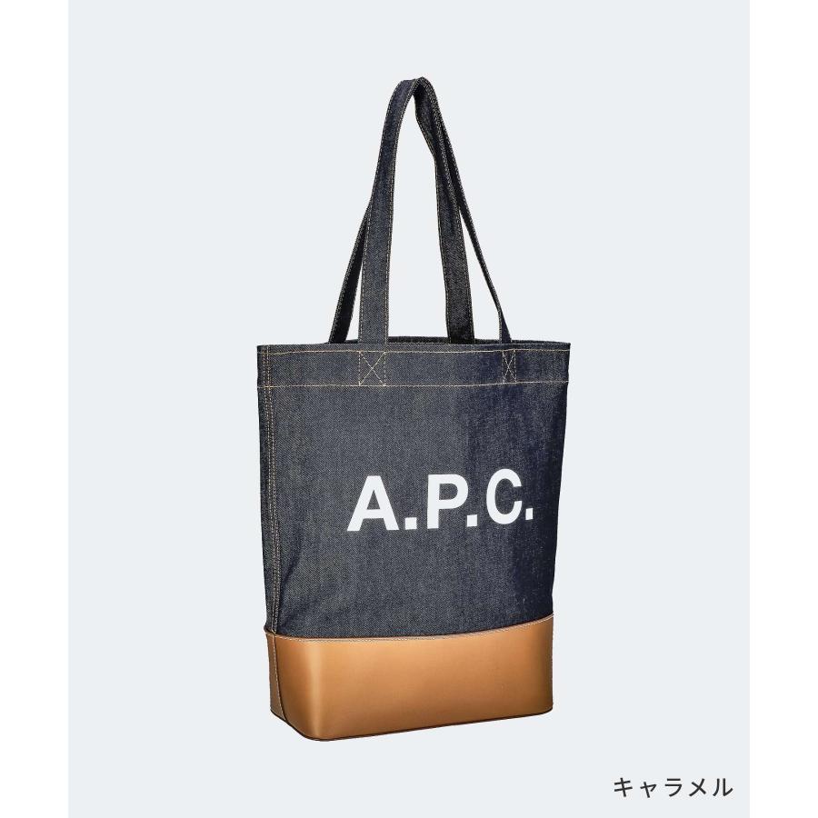 アーペーセー A.P.C トートバッグ CODDP M61444 メンズ レディース バック 手提げバッグ 肩掛け デニム カジュアル シンプル コットン ロゴ スムースレ  爆買の画像