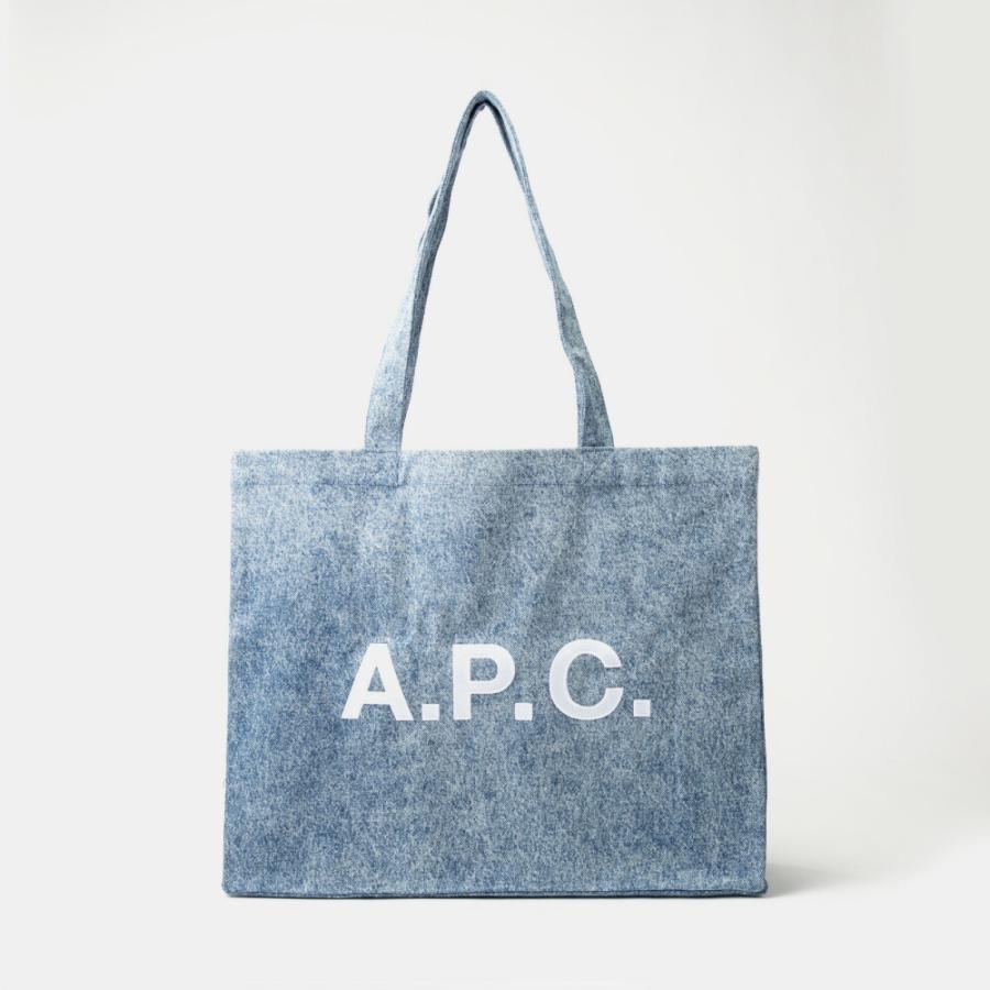 A.P.C.｜ロゴ プリント デニムトートバッグ COFDO-M61443 A.P.C. アーペーセー トートバッグ 両面プリント SHOPPING DIANE