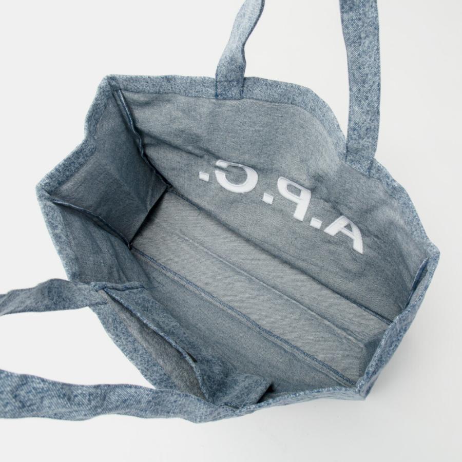 A.P.C.｜ロゴ プリント デニムトートバッグ COFDO-M61443 A.P.C. アーペーセー A.P.C COEJD M61443 トートバッグ メンズ