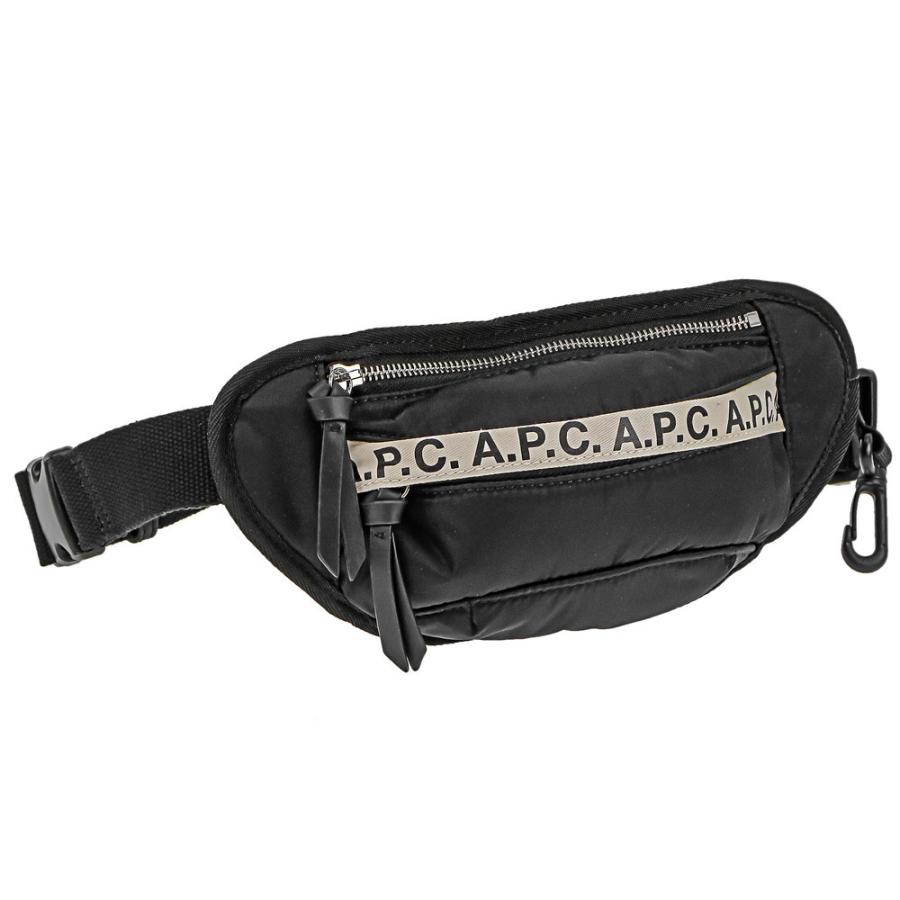 アーペーセー A.P.C ボディバッグ PAACL H62165 メンズ バック ウエストバッグ 肩掛け ナイロン カジュアル 軽量 シンプル ブランドロゴ ウエストポーチ｜u-stream｜02