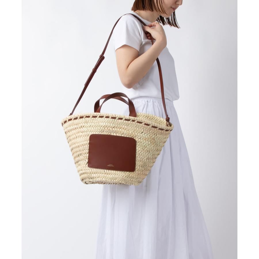 A.P.C. かごバッグ ナチュラル ブラック A.P.C. かごバッグ ナチュラル ブラック