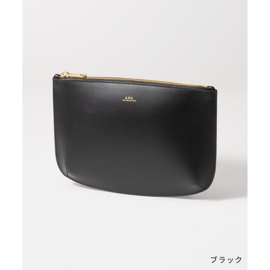 APC アーペーセー A.P.C. PXAWV F63035 クラッチバッグ メンズ レディース バッグ APC セカンドバッグ ポシェット レザー POCHETTE SARAH 全3色｜u-stream｜02