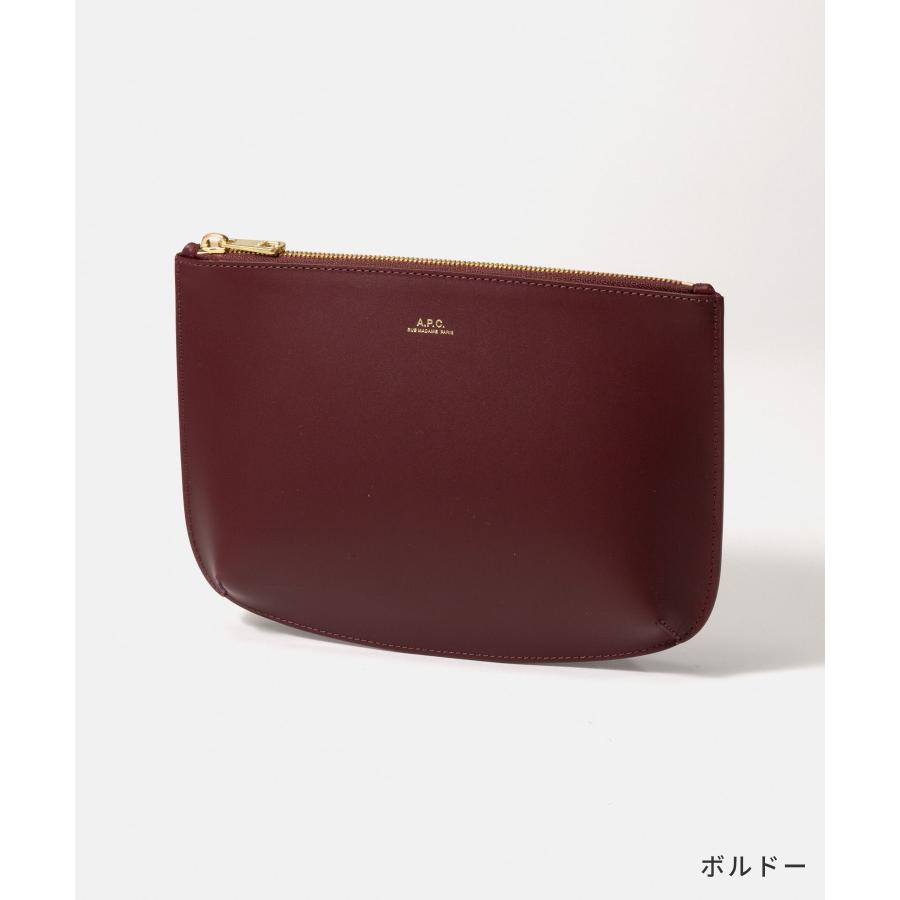 APC アーペーセー A.P.C. PXAWV F63035 クラッチバッグ メンズ レディース バッグ APC セカンドバッグ ポシェット レザー POCHETTE SARAH 全3色｜u-stream｜04