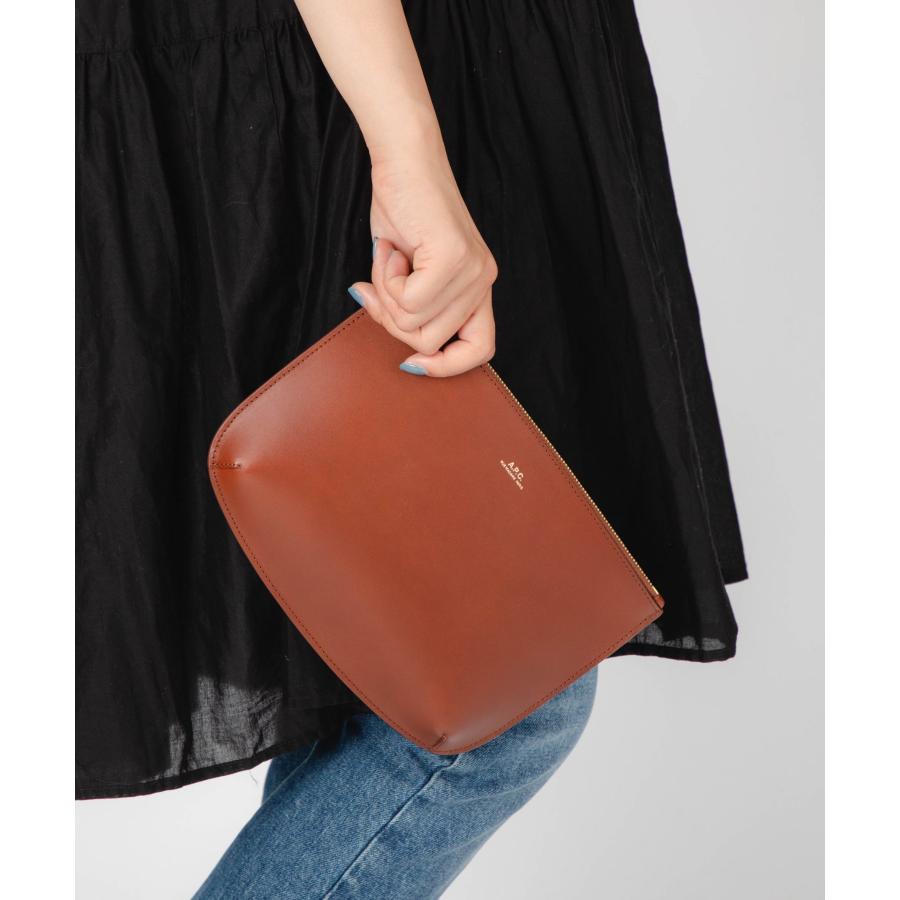 APC アーペーセー A.P.C. PXAWV F63035 クラッチバッグ メンズ レディース バッグ APC セカンドバッグ ポシェット レザー POCHETTE SARAH 全3色｜u-stream｜09