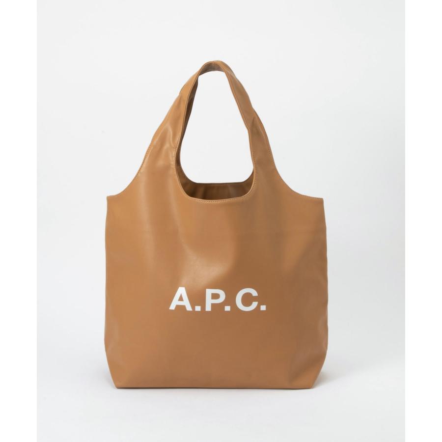 APC アーペーセー A.P.C. PUAAT M61565 トートバッグ メンズ レディース バッグ APC 手提げ 鞄 ロゴ ショッピングバッグ キャラメル｜u-stream｜03