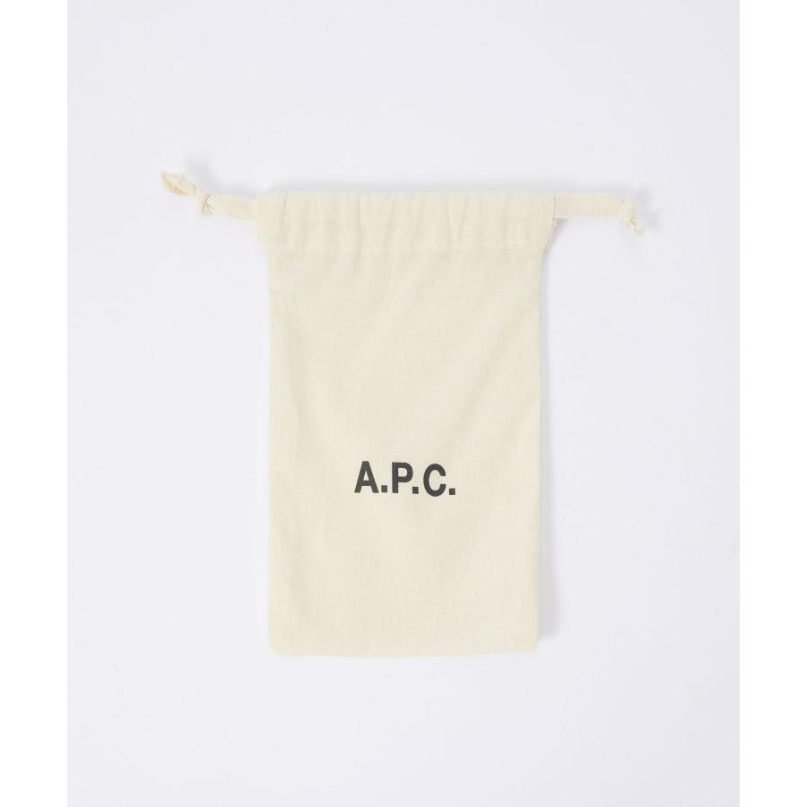 アーペーセー A.P.C. PXAWV M63423 イヤホンケース レディース ファッション小物 イアフォンポーチ レザー AirPods エアーポッズ ブラウン ブラック｜u-stream｜14